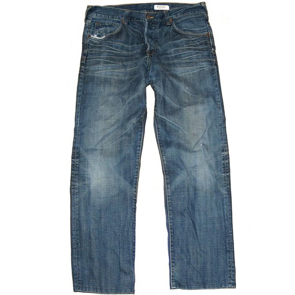 H & M - & ORIGINAL REGULAR WAIST STRAIGHT LEG Blue Jeans Size 34 - Picture 3 of 7